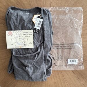 NWT Kindred Bravely Charcoal Wrap Top